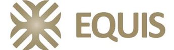 Logo featuring a symmetrical design and the word EQUIS.