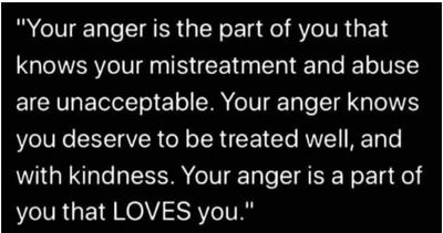 Anger Management quote
Your anger is a part of you that LOVES you