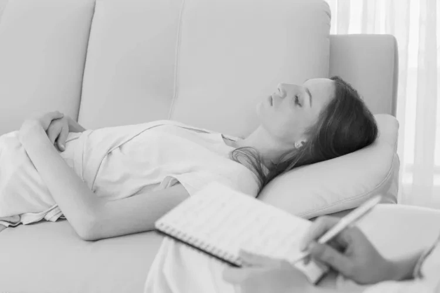 Woman laying on Couch