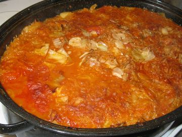 Cabbage Rolls in roasting pan