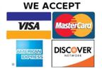 Credit card visa MasterCard discover Amex