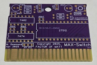 A bare DesTest MAX-Switch board.