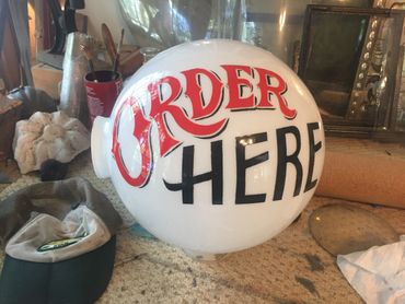 globe reverse painting