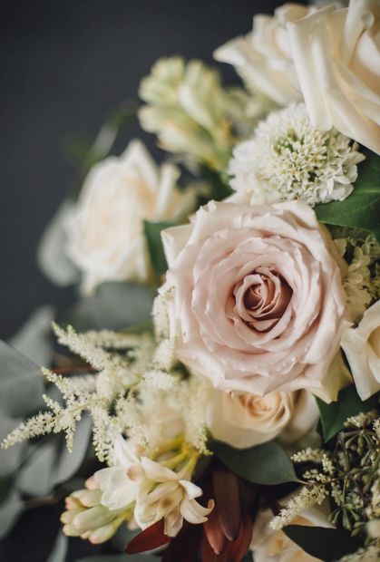 Bridal rose, quicksand and soft blush tones