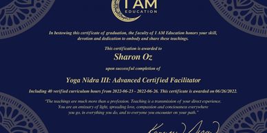 Yoga Nidra Advance Certificate