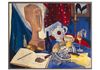 Modigliani With Journal | Acrylic on board