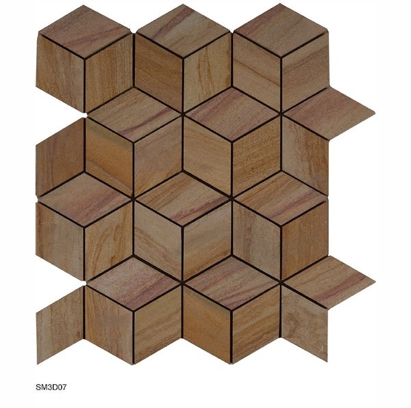 Beige stone mosaic tile