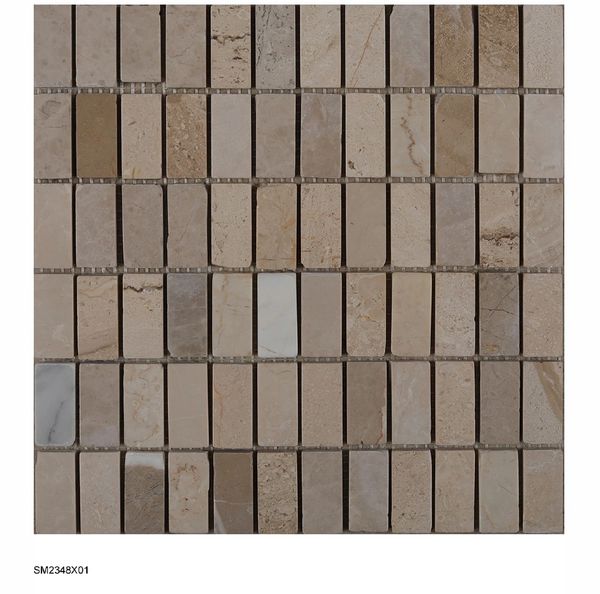 Beige stone mosaic tile