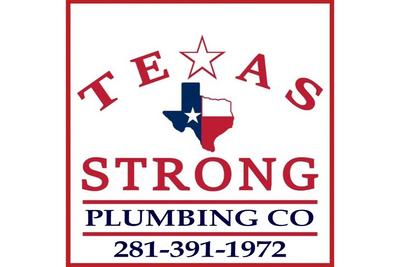 Texas Strong Plumbing Logo and Phone Number 281-391-1972 in Katy, TX