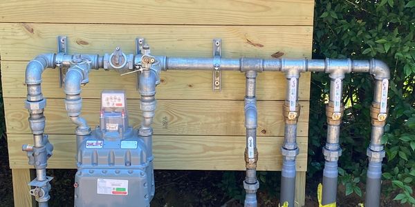 A residential natural gas meter