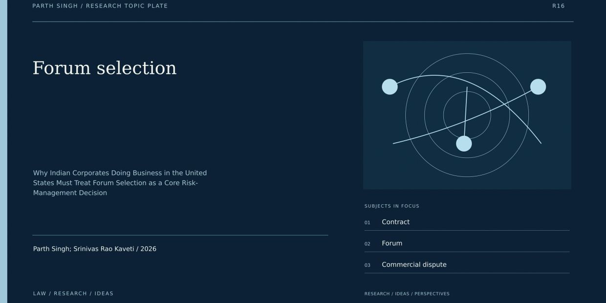Forum selection: Contract, Forum, Commercial dispute.
