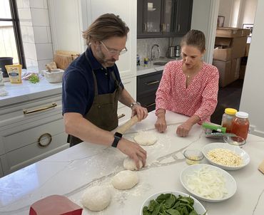 Cooking with fiends is my favorite!