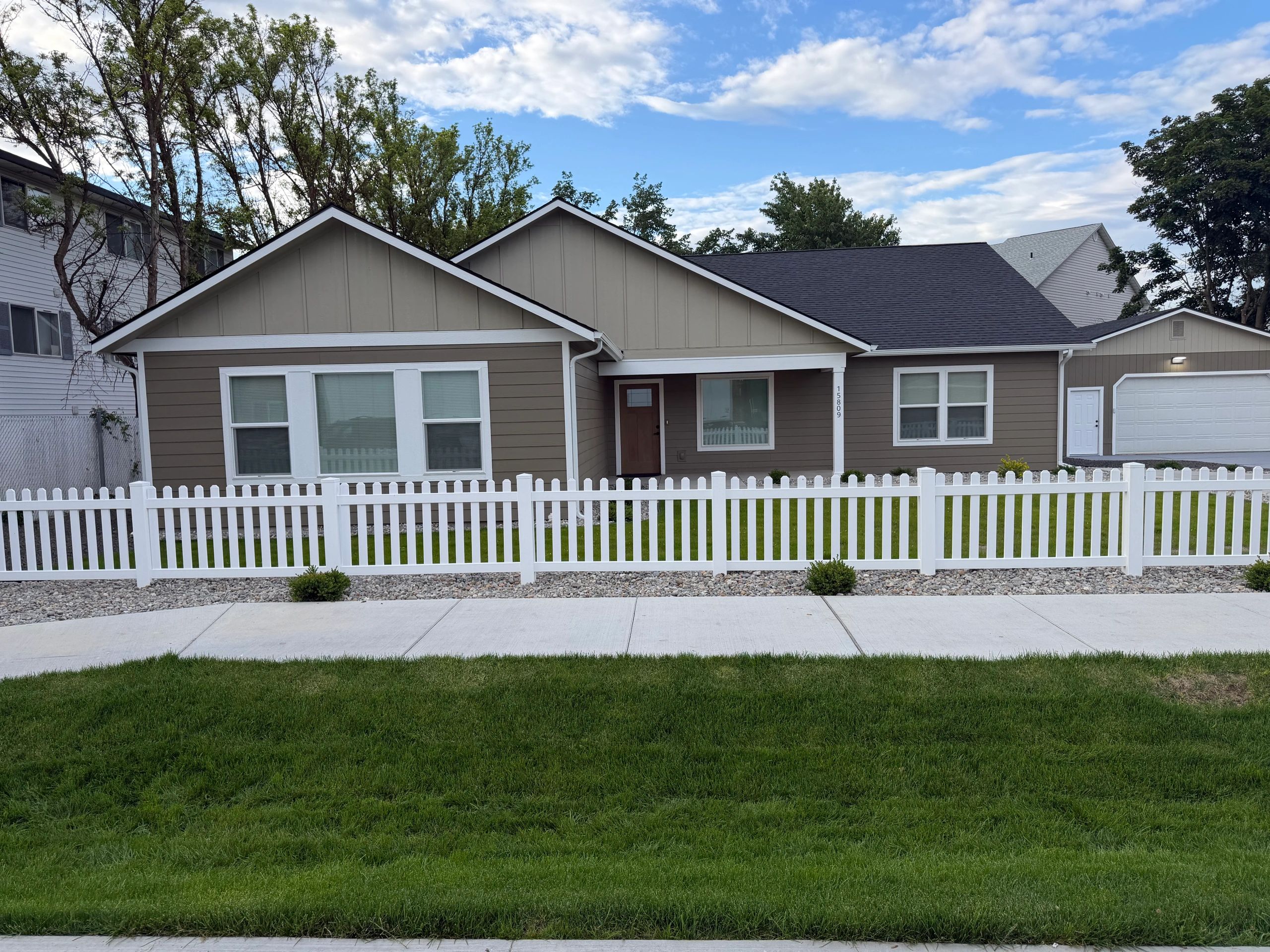 Exterior view of Heaven's Hands on 4th, a brand-new, zero-entry, adult family home in Spokane Valley