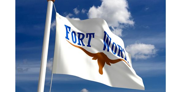 City of Fort Worth flag flying.