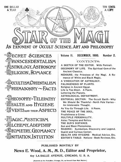 cardology.org - Star of the Magi Dec 1900 - Olney Richmond, Grand Master of the Order of the Magi