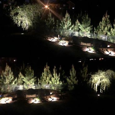 back yard landscape lighting