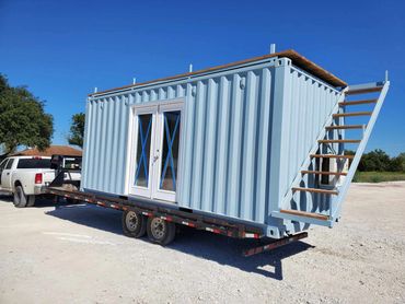 Shipping Container Home Rooftop Deck Houston, Tx.