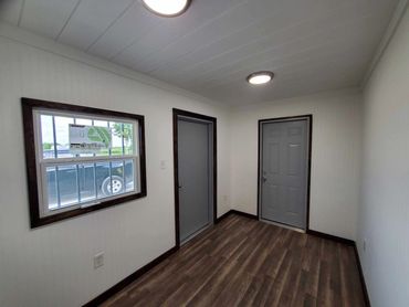 Customized shipping container for office or cabin. Houston, Tx.