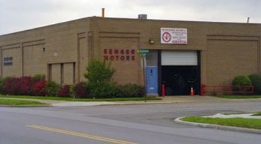 Exterior view of the Senger Motors building
