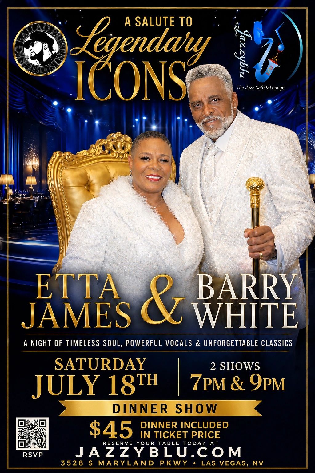 SATURDAY DINNER & SHOW LIVE AT JAZZYBLU