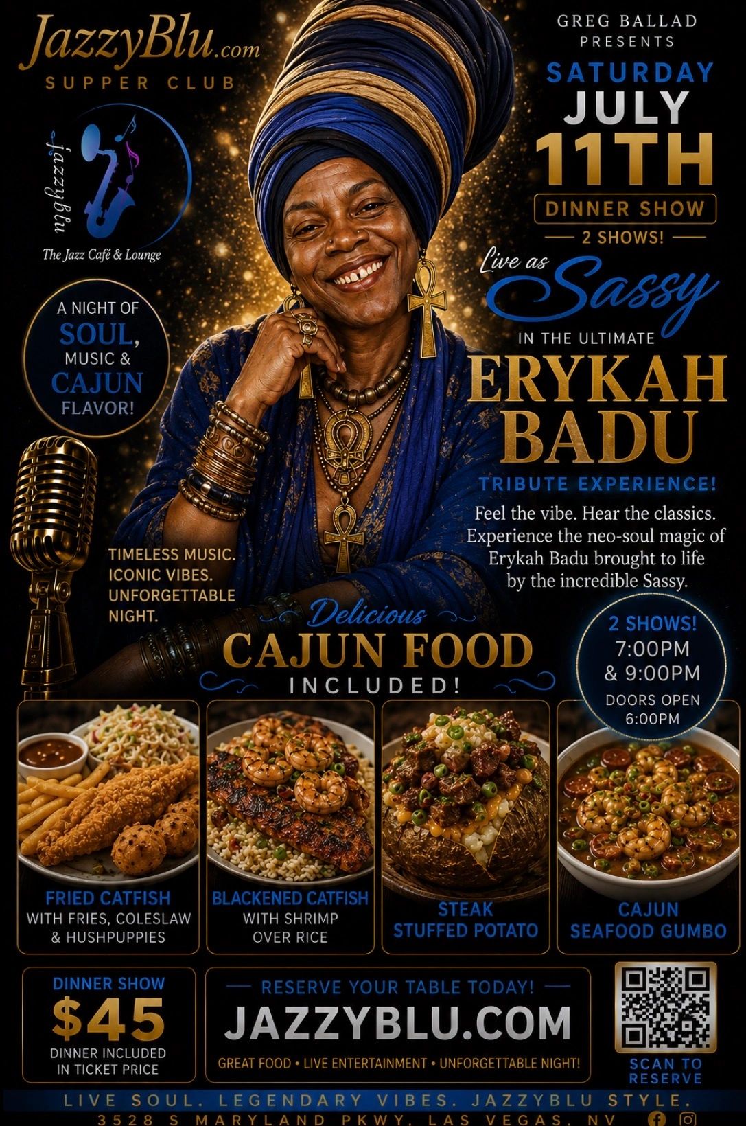 SATURDAY NIGHT LIVE AT JAZZYBLU
Sassy embodying Erykah Badu tribute to one of the