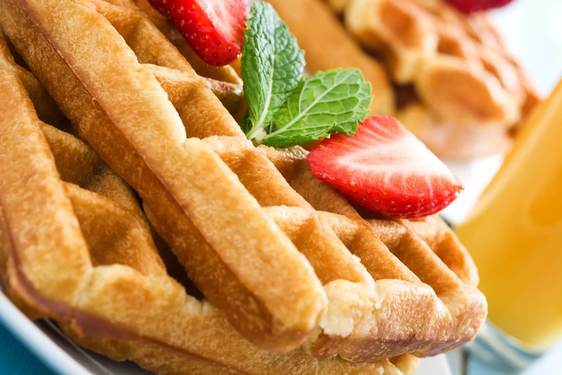 Fresh Waffle on a Plate