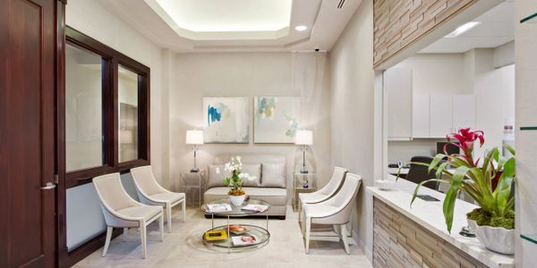 Medical office waiting room by NB Interiors