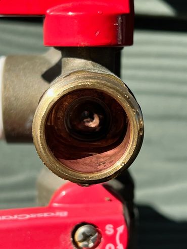 Hot water flush valve after 20 minute cleaning