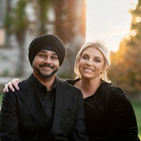 Arjun Singh, owner of Singh Design and St. Louis Painting Company, with his wife Lauren Johnson Sing