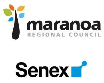 Maranoa Regional Council logo with colorful leaf design.