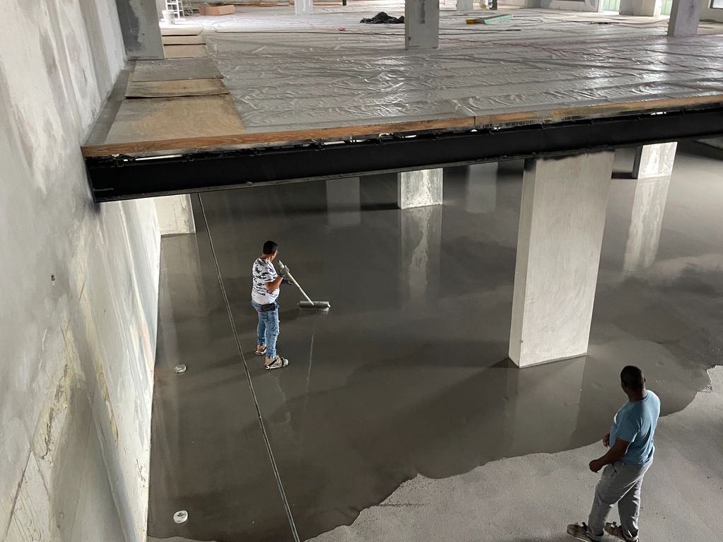 Installing 1/2 inch overlayment true self leveling