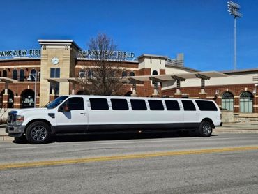 SUV limousine is ready for parties.