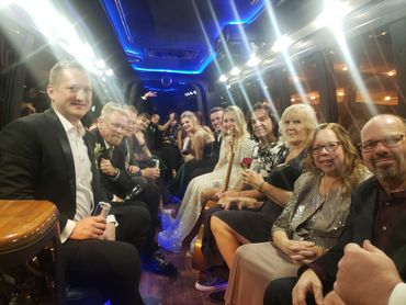 Party Bus Wedding passengers