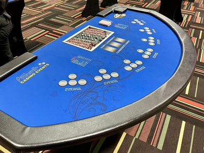 Mississippi Stud Poker table from Amherst Casino Events.