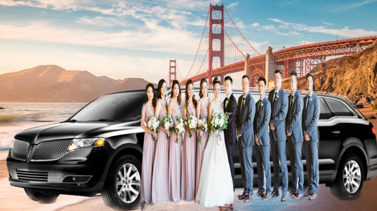 Oakland limo service & car service for weddings, wedding limo hire , limo rental, limo near me .