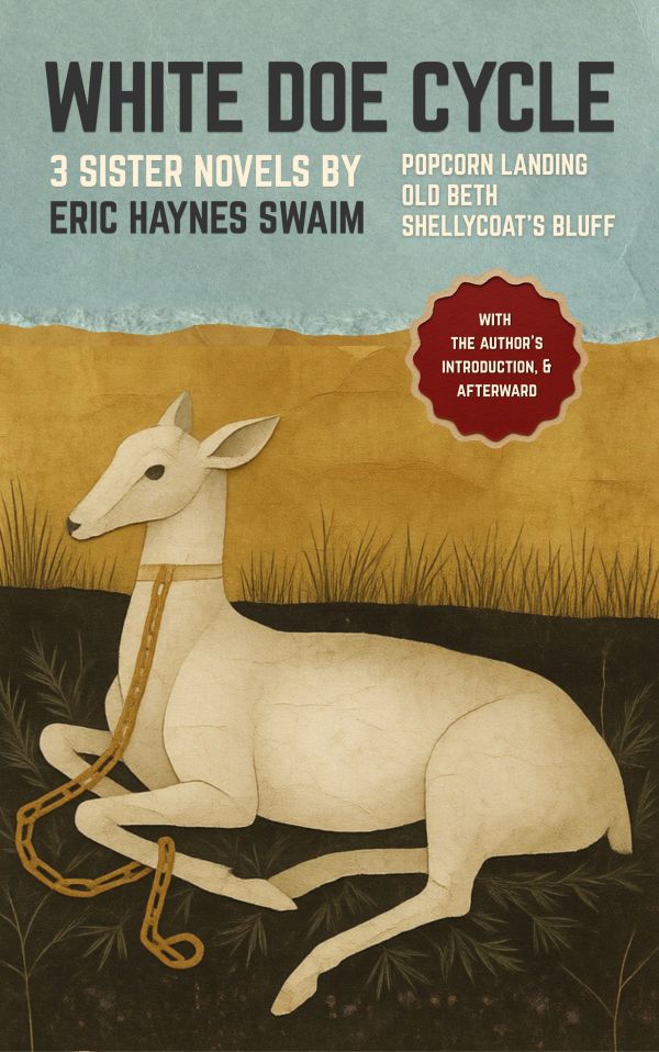 Book cover featuring a white doe illustration.