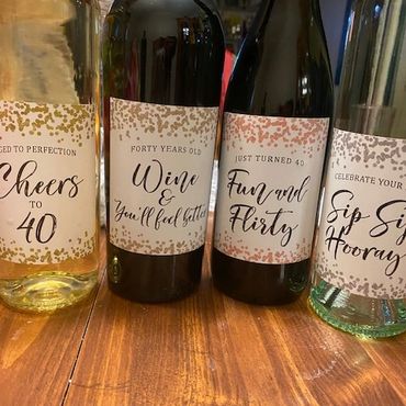 Cheers to 40! We do custom labels too