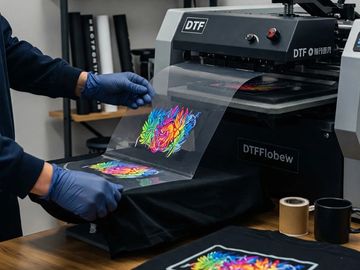 طباعة دي تي إف للتيشيرتات المصمم العربي للإعلانات DTF printing t-shirt Arabic Designer Advertising