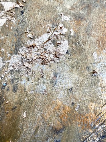 Figurative Art painting on cotton paper. Details of the artwork, tweet of a hummingbird.