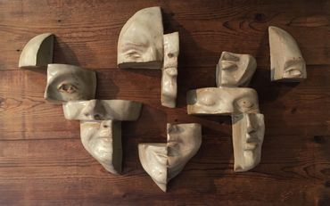 Cristina Sanchez sculpture, stoneware clay  high temperature - sold