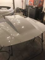 Fiberglass race car front clip restored and serviced at Matchless Automotive Painting