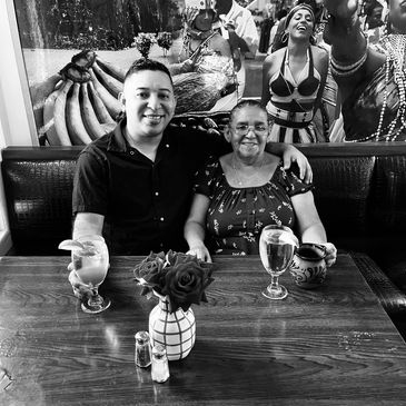 Chef Samuel and his Grandmother who serves as his Muse
