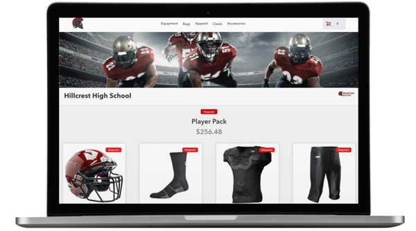 Online store for local sports football team