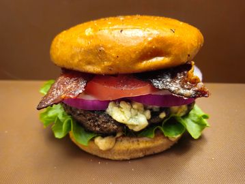 Mr. Bleu Skies Burger