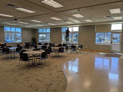 LLumar R20 window film installed in East River Electric's cafeteria in Madison, SD