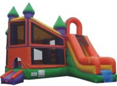 bounce house combo with slide