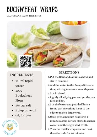 Buckwheat wrap recipe card