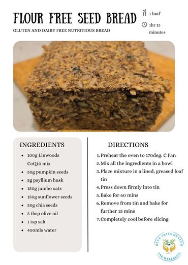 Seed bread recipe card