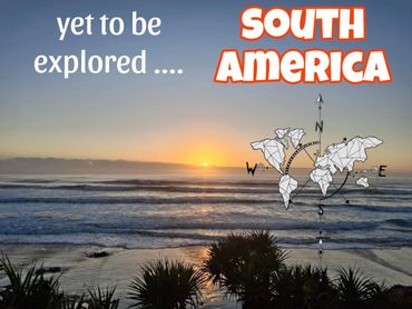 south america countries travelled and sunset