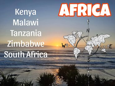 african countries travelled and sunset